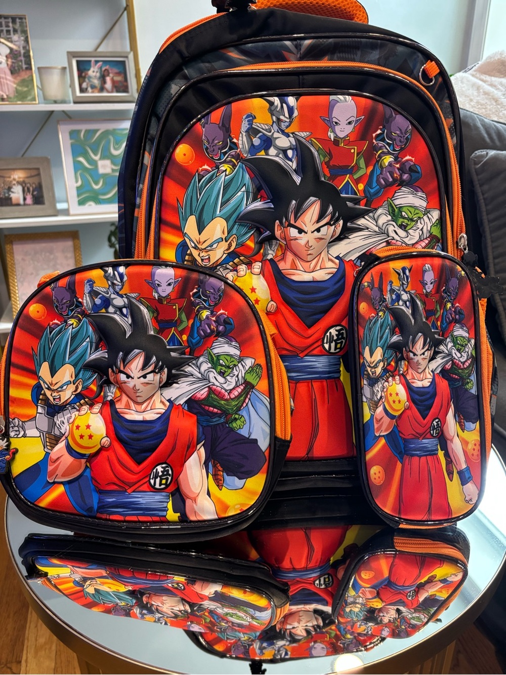 Kids Dragon Adventure Backpack Set - Red & Orange